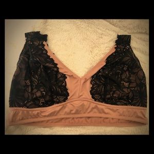 Torrid Pink & Black Lace Bralette